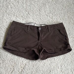 Vintage Abercrombie & Fitch Brown Cargo Shorts with Cuffed Hems